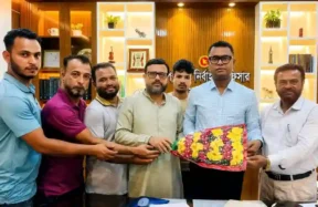 হাইমচরে ইউএনও’র সাথে মাদক সচেতনতা ও প্রতিরোধ ফোরামের সৌজন্য সাক্ষাৎ