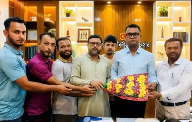 হাইমচরে ইউএনও’র সাথে মাদক সচেতনতা ও প্রতিরোধ ফোরামের সৌজন্য সাক্ষাৎ