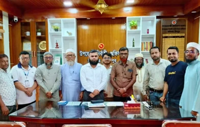 হাইমচরে নবাগত ইউএনও, ওসির সাথে প্রেসক্লাবের সৌজন্য সাক্ষাৎ