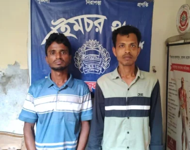 হাইমচরে চোরাই ব্যাটারিসহ দুই চোর গ্রেফতার