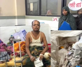 চাঁদপুর সরকারি জেনারেল হাসপাতালে ছাদের পলেস্তারা খসে মাথা ফাটল রোগীর