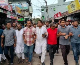 দেশে নৈরাজ্যের প্রতিবাদে হাইমচরে যুবদলের বিক্ষোভ মিছিল