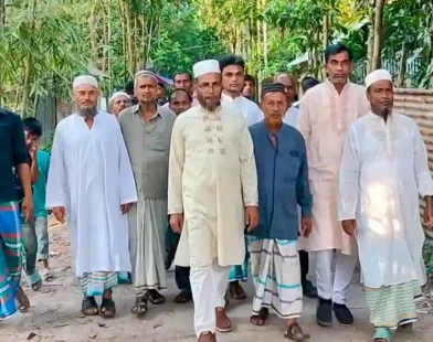 হাইমচরে ইউপি সদস্য পদপ্রার্থী মতিন গাজীর গণসংযোগ