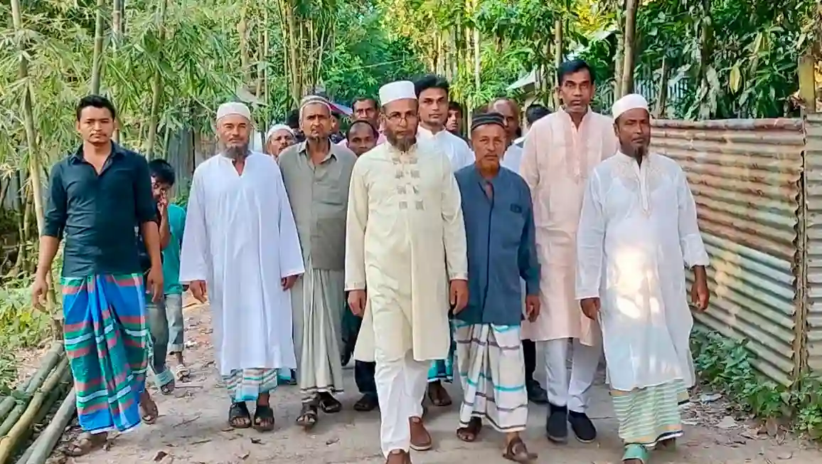 হাইমচরে ইউপি সদস্য পদপ্রার্থী মতিন গাজীর গণসংযোগ