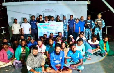 হাইমচরে মা ইলিশ অভিযানে ১ কোটি ৩৫ লাখ টাকার জাল জব্দ