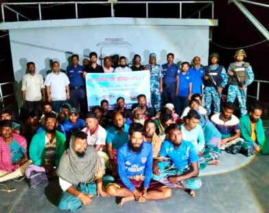 হাইমচরে মা ইলিশ অভিযানে ১ কোটি ৩৫ লাখ টাকার জাল জব্দ