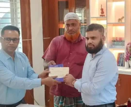 হাইমচরে ৫ উদ্যোক্তার মাঝে পল্লী সঞ্চয় ব্যাংকের ঋণ বিতরণ